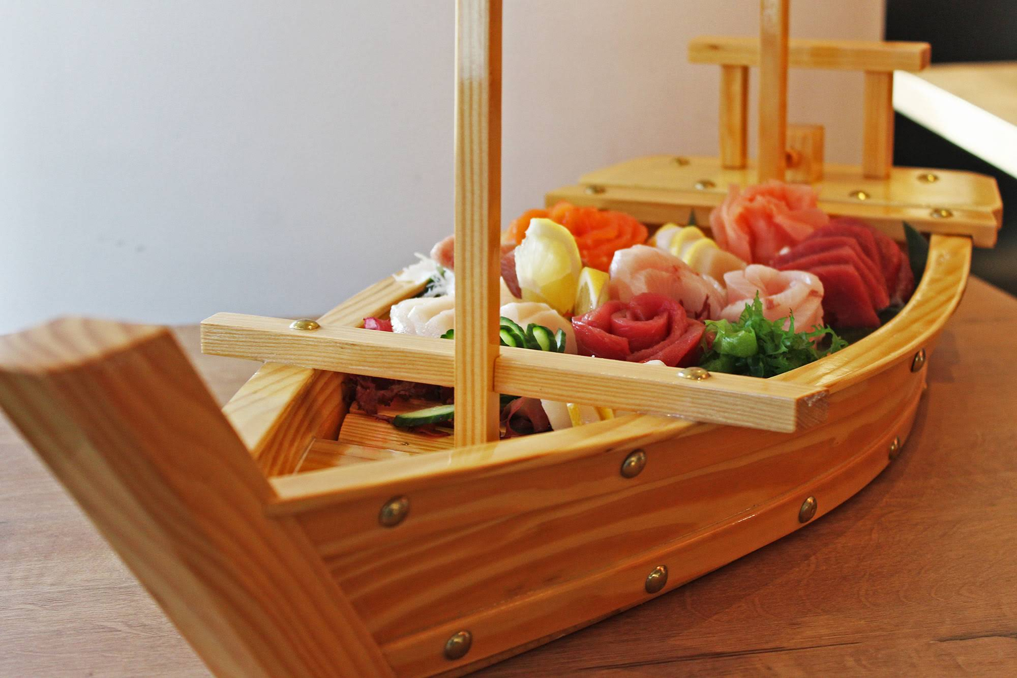 Sashimi boat at Kamakura
